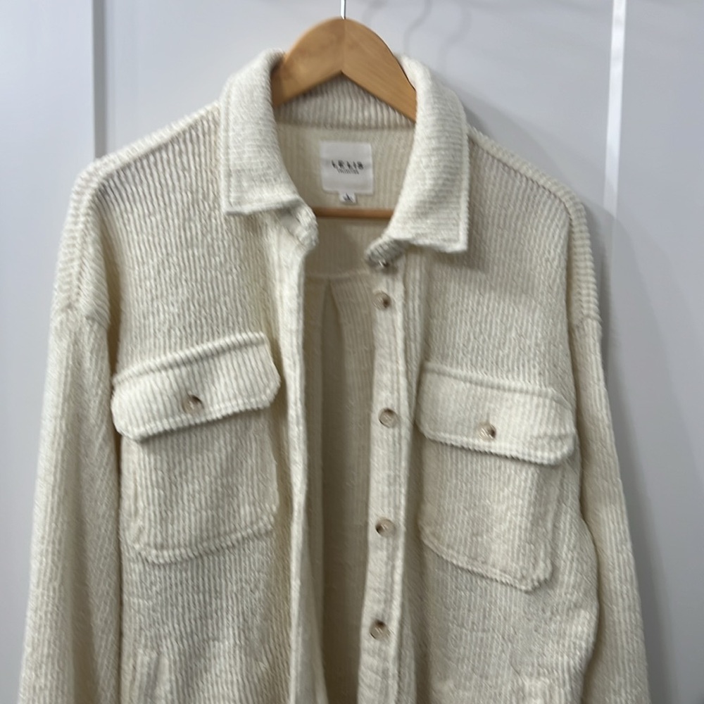 Cream Colored Button Down Shacket - image 2